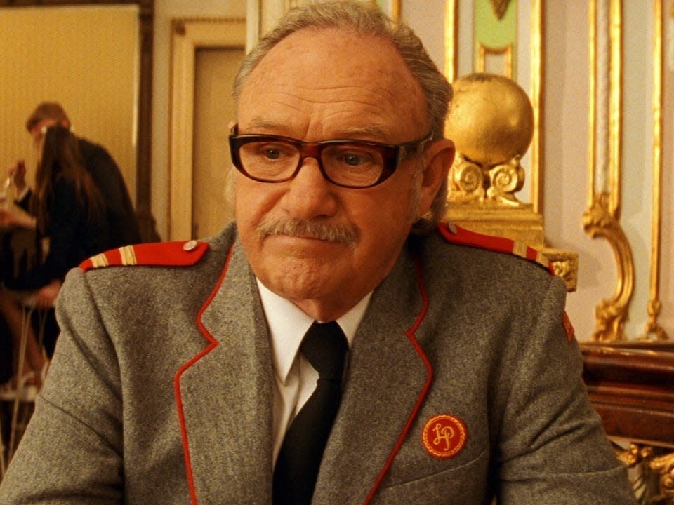 Royal Tenenbaum (Gene Hackman) sits at a table in an ice cream parlor in "The Royal Tenenbaums."