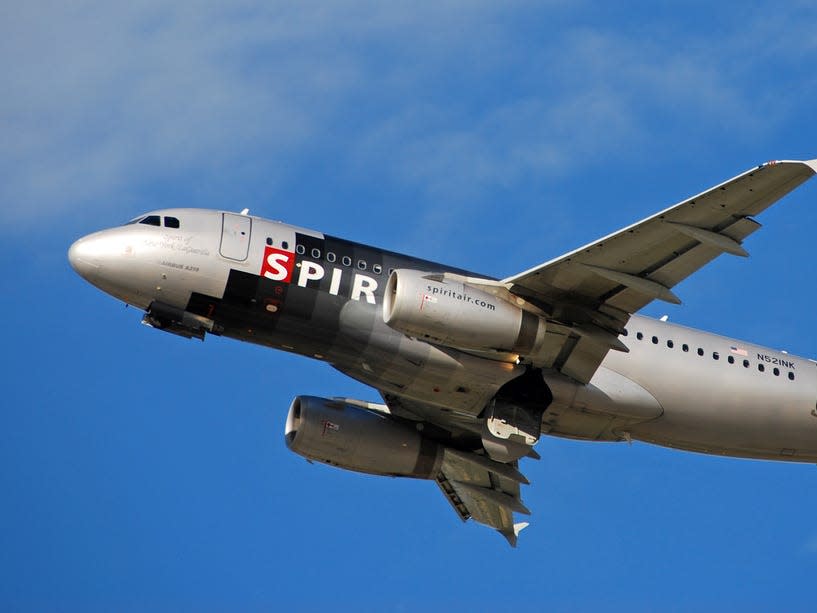 Spirit Airlines greyscale livery