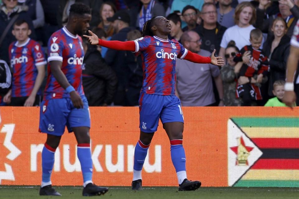 Eberechi Eze fired home in the second half to lift Palace to a 2-1 victory over Leeds (Steven Paston/PA) (PA Wire)