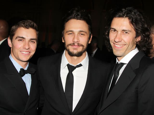 <p>Bruce Glikas/FilmMagic</p> Dave Franco, James Franco and Tom Franco attend the after party for the Broadway opening night of "Of Mice and Men"