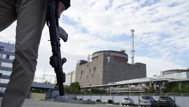 Zaporizhzhia Nuclear Power Plant is seen after operations were halted on Sunday. The last of the plant's six reactors has been disconnected from the power grid, according to a statement by Energoatom, Ukraine's atomic power operator. (Photo: Anadolu Agency via Getty Images)