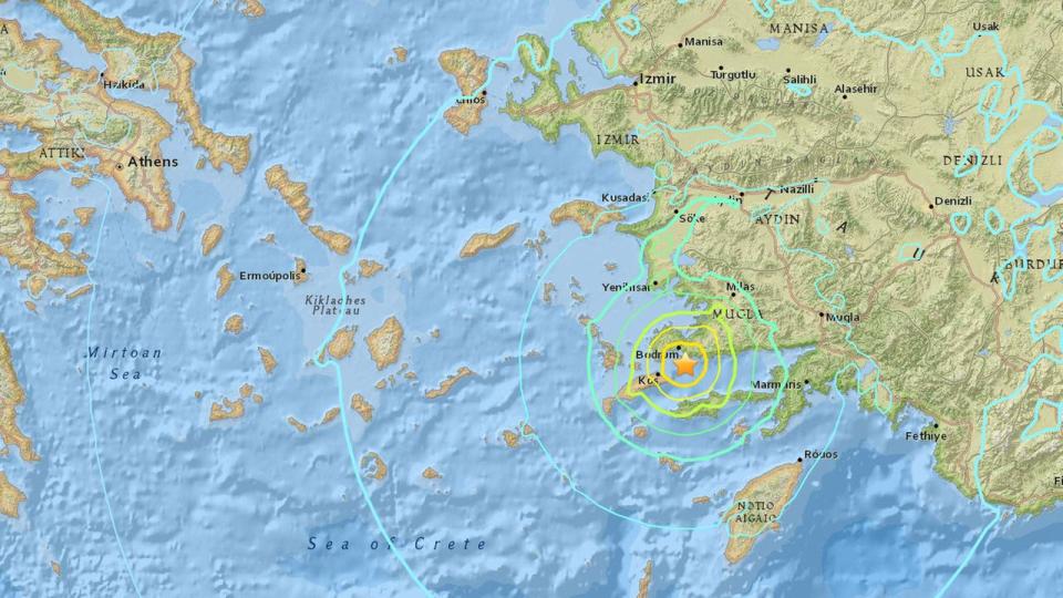 A powerful earthquake struck Greek islands early Friday morning, damaging buildings and a port, killing at least two people and causing more than 100 injuries, authorities said.