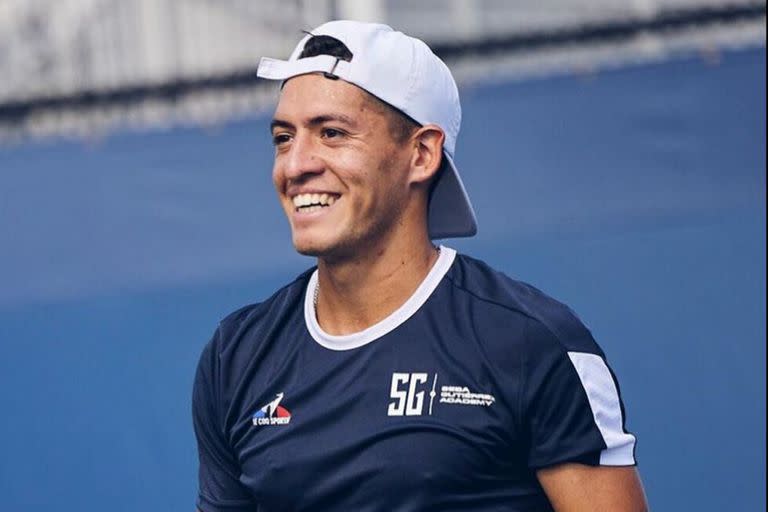La alegría del tenista argentino Sebastián Báez, 32° del mundo y reciente campeón en Winston-Salem, a pocas horas del debut en el US Open
