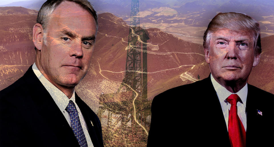 Interior Secretary Ryan Zinke and President Donald Trump are, at best, sending mixed messages about offshore drilling safety. (Photo: Yahoo Magazines PYC)