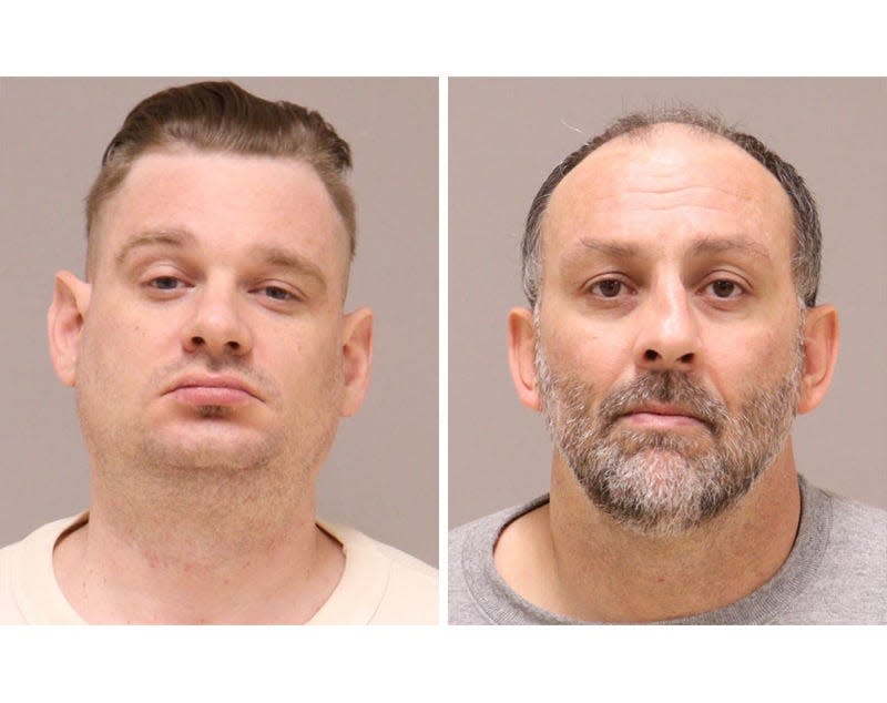 This combo of images provided by the Kent County, Mich., Jail. shows Adam Fox (left) and Barry Croft Jr.