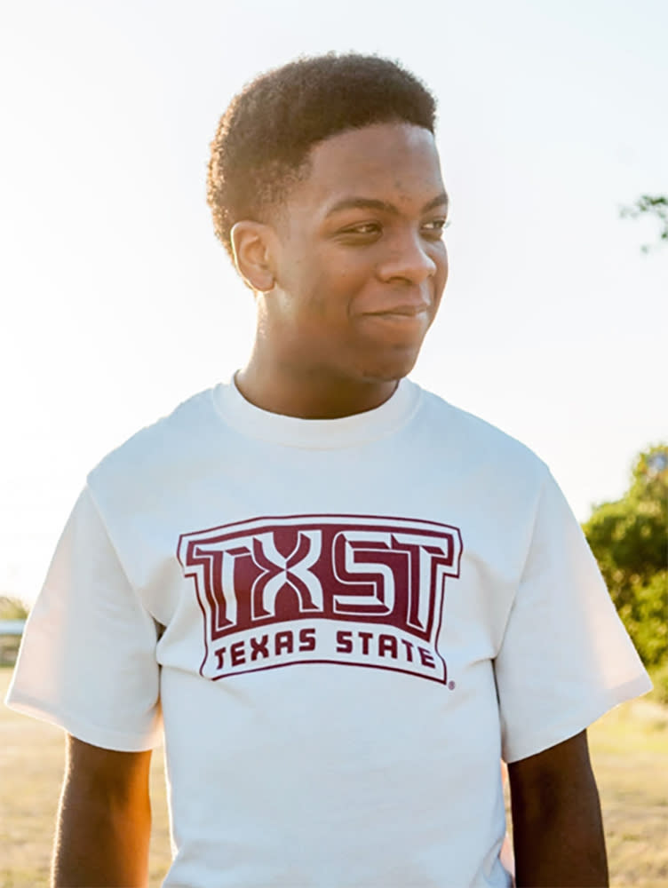 This this photo provided by Howell family shows Justin Howel. When a participant at a rally in Austin to protest police brutality threw a rock at a line of officers in the Texas capital, officers responded by firing beanbag rounds ammunition that law enforcement deems “less lethal” than bullets. A beanbag cracked Howell's skull and, according to his family, damaged his brain. Adding to the pain, police admit the Texas State University student wasn't the intended target. (David Frost via AP)