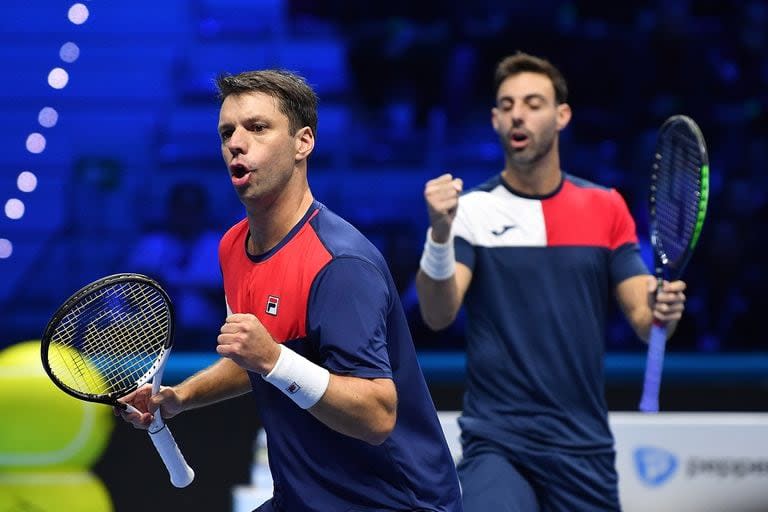 Horacio Zeballos, alegría pura, junto con su compañero, Marcel Granollers