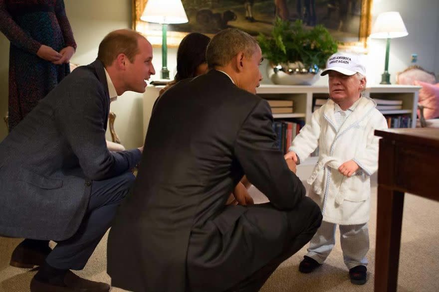 Tiny Trump Meme – Der US-Präsident als Baby