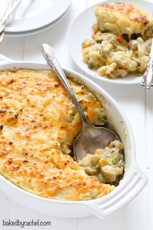 <p>Baked By Rachel</p><p>Now, this is how you should polish off the leftover turkey, vegetables, mashed potatoes and gravy. <a href="http://www.bakedbyrachel.com/leftover-thanksgiving-turkey-shepherds-pie/" rel="nofollow noopener" target="_blank" data-ylk="slk:Get the recipe HERE;elm:context_link;itc:0;sec:content-canvas" class="link ">Get the recipe HERE</a></p>