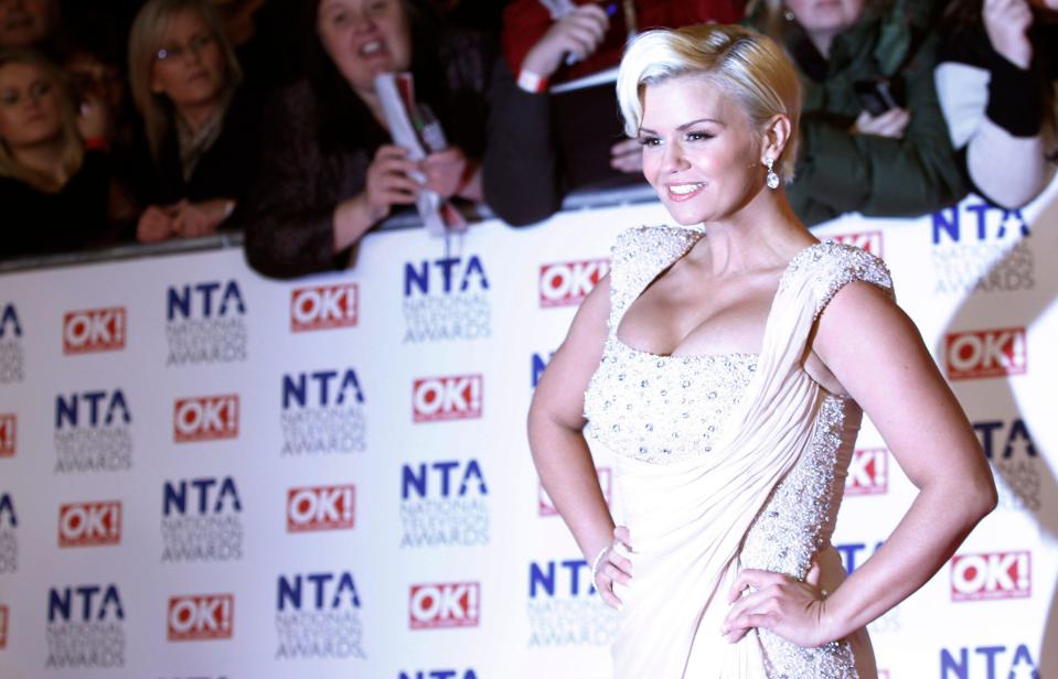 Kerry Katona arrives for the National Television Awards at the 02 Arena in east London, Wednesday, Jan. 25, 2012. (AP Photo/Joel Ryan)