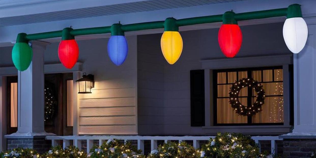 airblown giant inflatable christmas string light bulbs