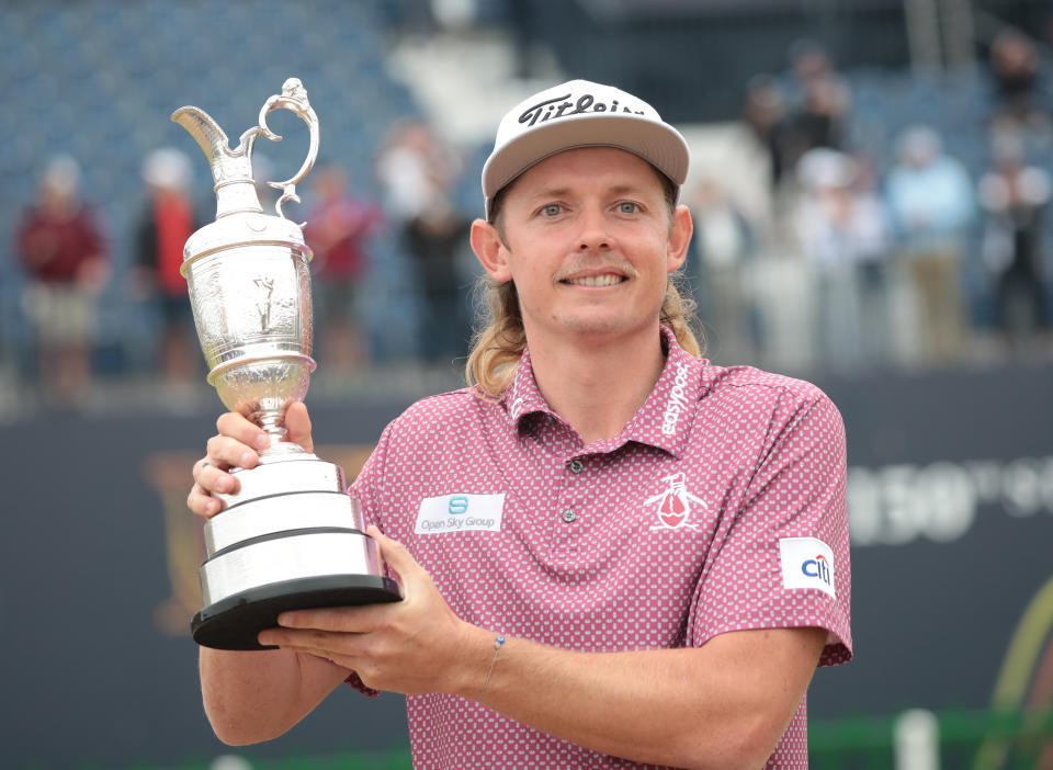 Cameron Smith, pictured here holding the Claret Jug after winning The 150th Open.