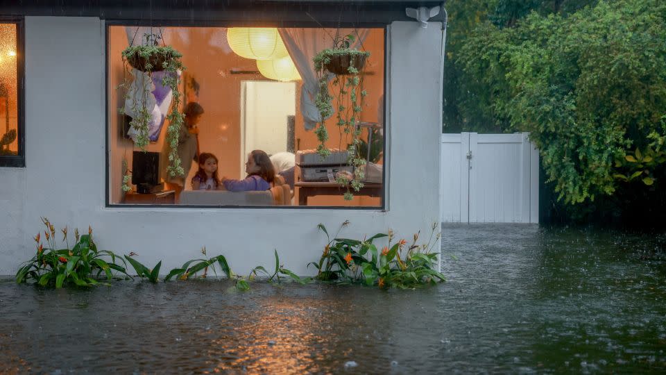 Floodwaters surround a home on June 12, 2024, in Hollywood, Florida. - Joe Raedle/Getty Images