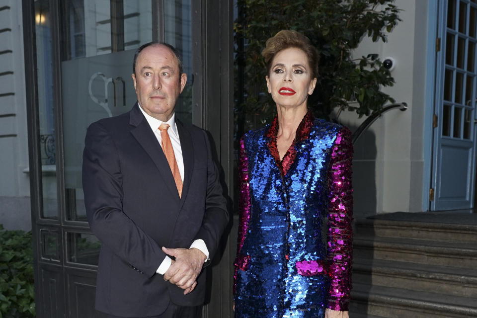 Agatha Ruiz de la Prada and Luis Miguel Rodríguez  attends the Vanity Fair journalist award 2018 at Santo Mauro Hotel on June 12, 2018 in Madrid, Spain. (Photo by Oscar Gonzalez/NurPhoto via Getty Images)