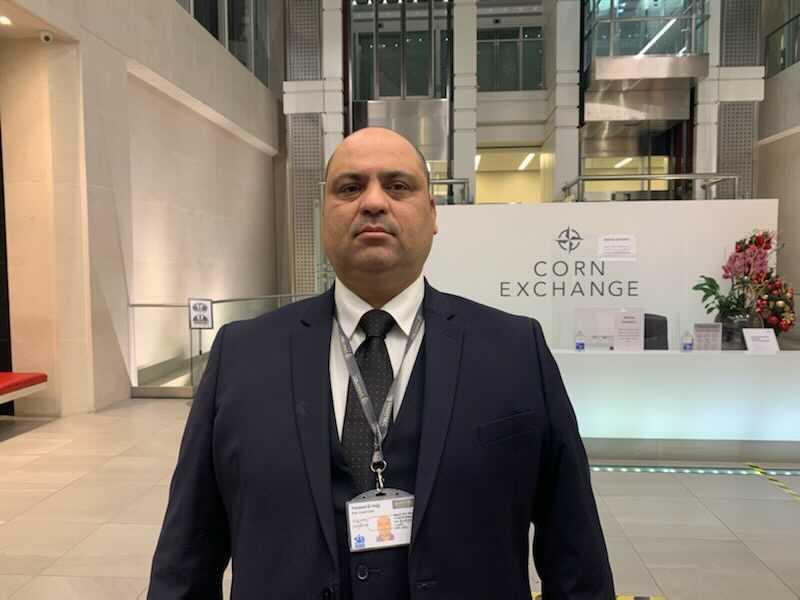 Youssef El-Hajji, a security supervisor at the Corn Exchange building in central London. Photo: SmartSec