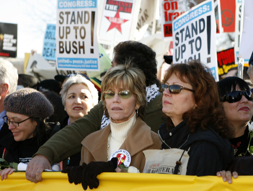 Gegen den Irak-Krieg ging Susan Sarandon mit Schauspiel-Kollegin Jane Fonda auf die Straße,