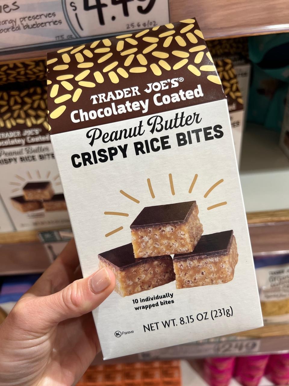 Chocolatey Coated Peanut Butter Crispy Rice Bites