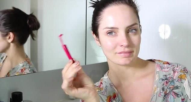 Beauty blogger, Chloe Morello, is also a fan of shaving her face. Photo: YouTube.