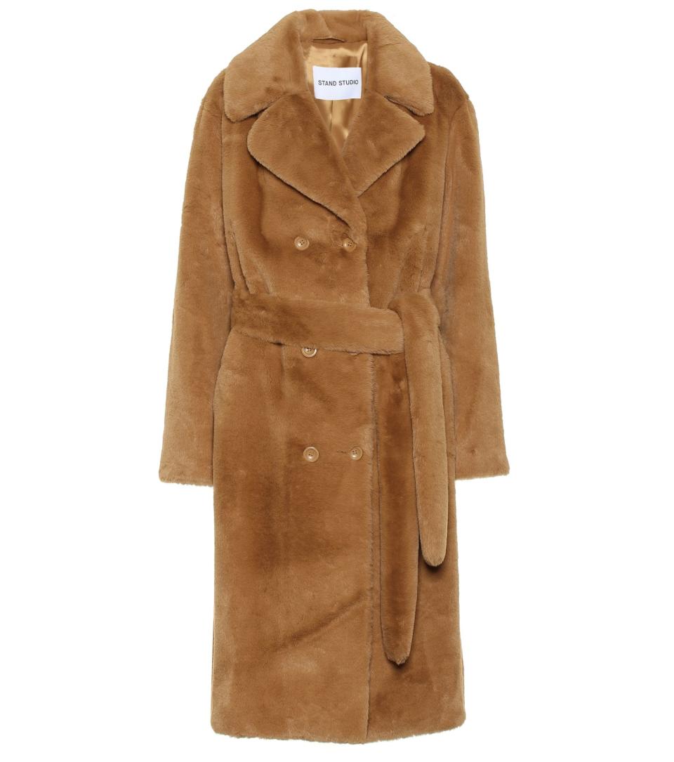 Faustine Belted Faux Fur Coat