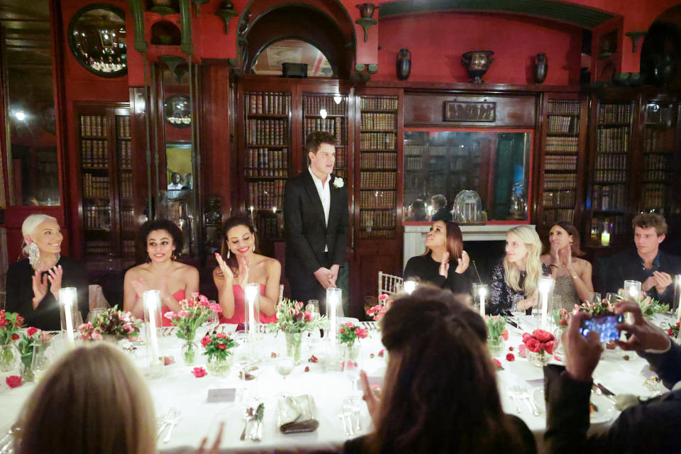 Guests attend an intimate dinner to celebrate Carolina Herrera at Sir John Soane's Museum in London.