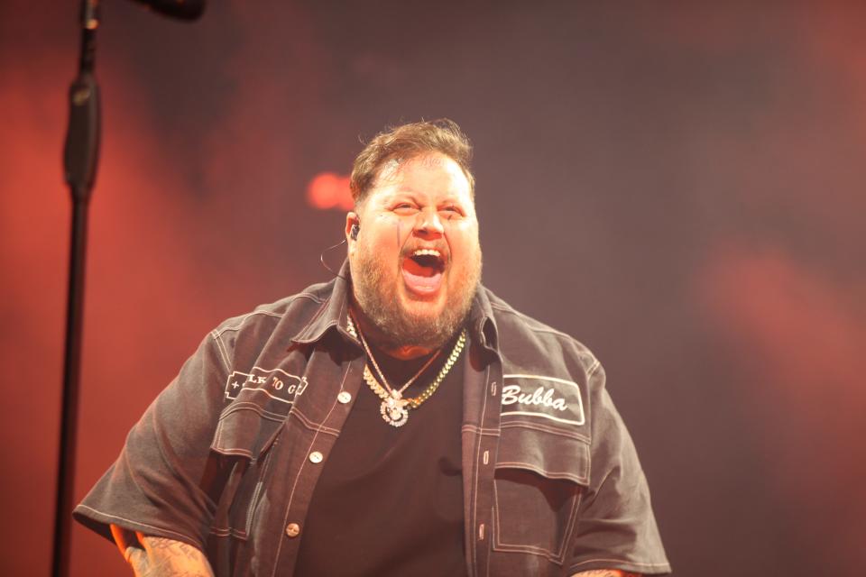 Jelly Roll headlines a sold-out American Family Insurance Amphitheater in Milwaukee on Friday, Aug. 18, 2023. The country star will co-headline the Harley-Davidson Homecoming Festival July 26 with fellow country star Hardy.