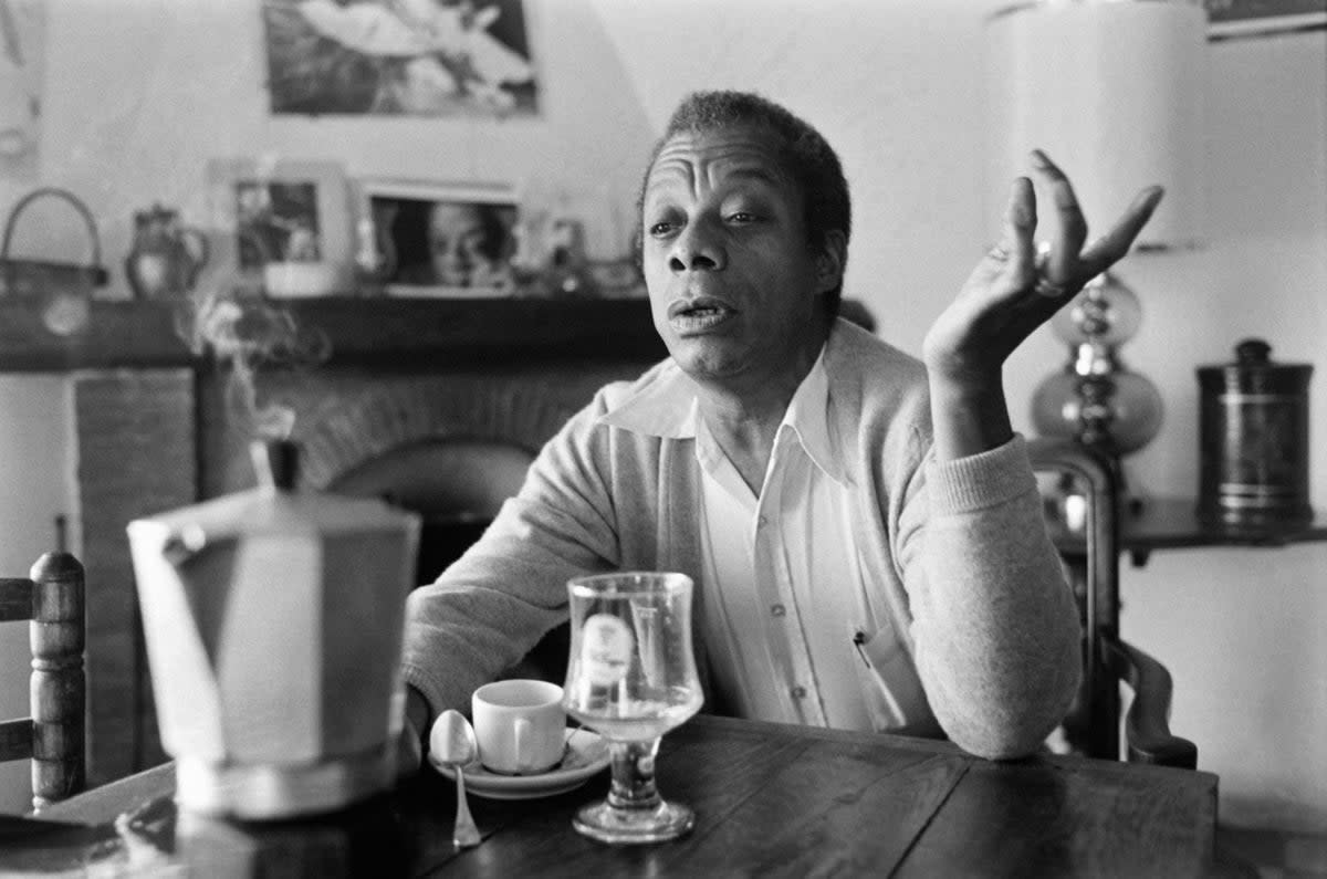 James Baldwin at his home in Saint-Paul-de-Vence, southern France, on November 6, 1979 (Ralph Gatti / AFP via Getty Images)