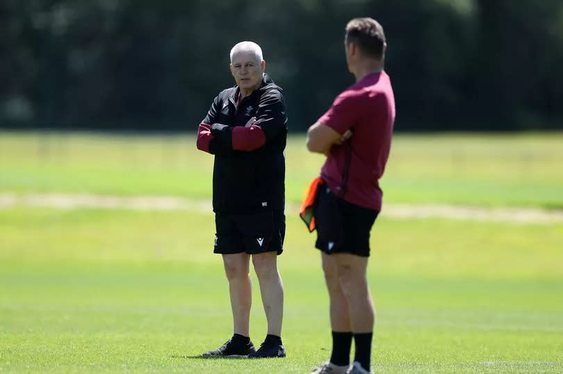 Warren Gatland during training