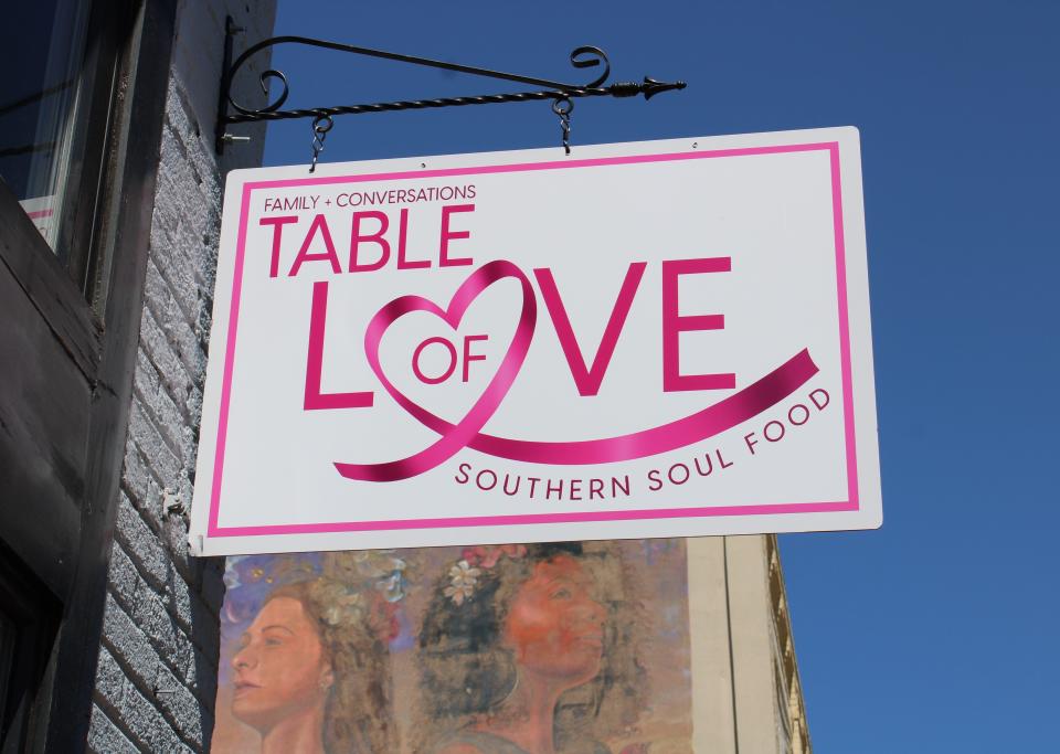 Table of Love's sign in Hopewell, Va.