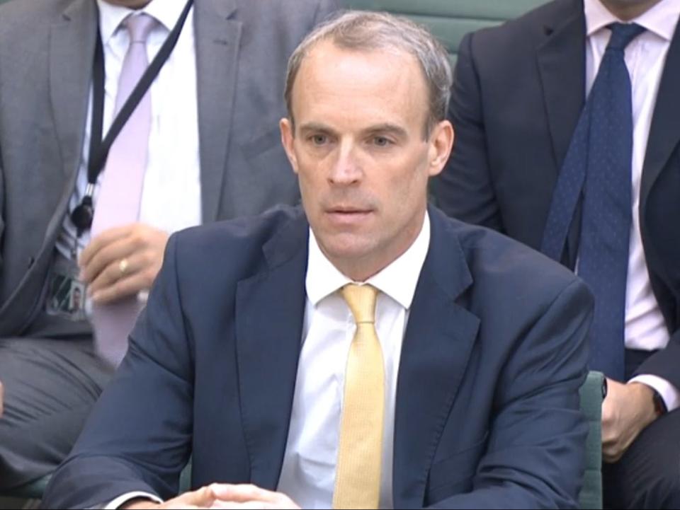 Raab gives evidence to the Foreign Affairs Select Committee (parliamentlive.tv)