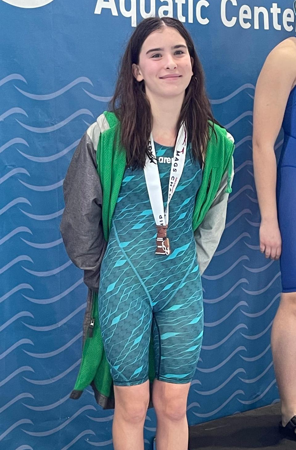 Maeve Riley of Harbor Springs and the Hammerhead Swim Club earned multiple top 10 finishes and a couple team records while competing in Holland.