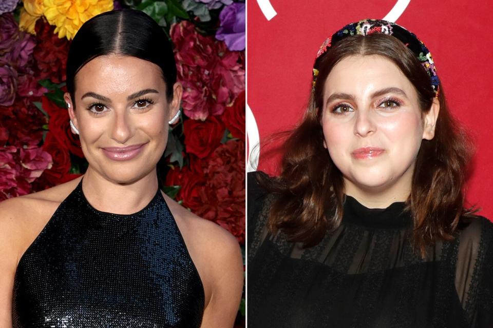 Lea Michele attends as alice + olivia by Stacey Bendet; Beanie Feldstein appears at the launch of CODE (RED) to Fight COVID