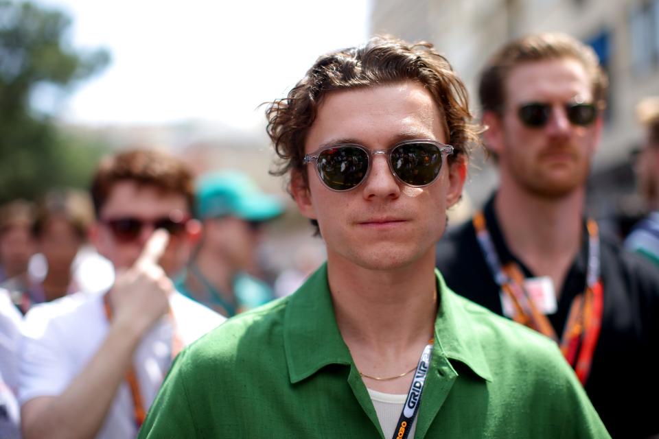 Tom Holland attends the 2023 Monaco Grand Prix on May 28, 2023.