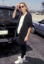 <p>Actress Sharon Stone was spotted wearing a casual look at LAX. </p>