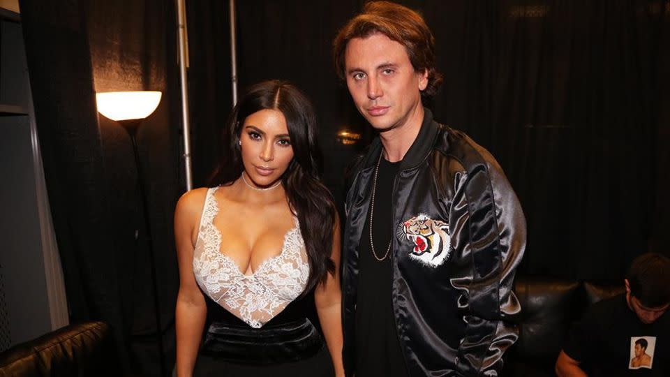 Kim Kardashian and Jonathan Cheban. Source: Getty