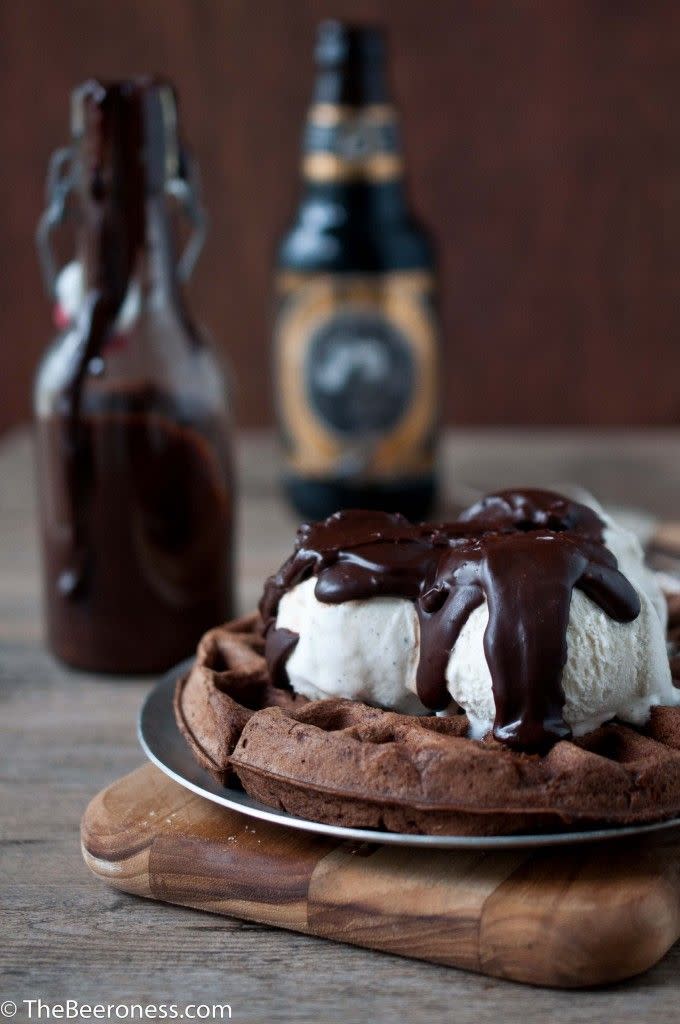 Chocolate Stout Waffle Sundae