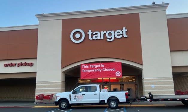 The Target on Admiral Callaghan Lane was closed Sunday, Feb. 25 after a fire broke out the day before.