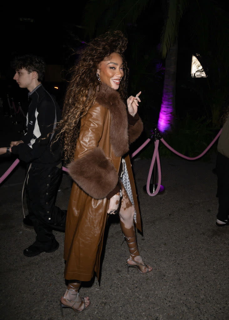 LOS ANGELES, CA - APRIL 04: Winnie Harlow is seen arriving to the Vinivia App launch event on April 04, 2024 in Los Angeles, California.  (Photo by Rachpoot/Bauer-Griffin/GC Images)