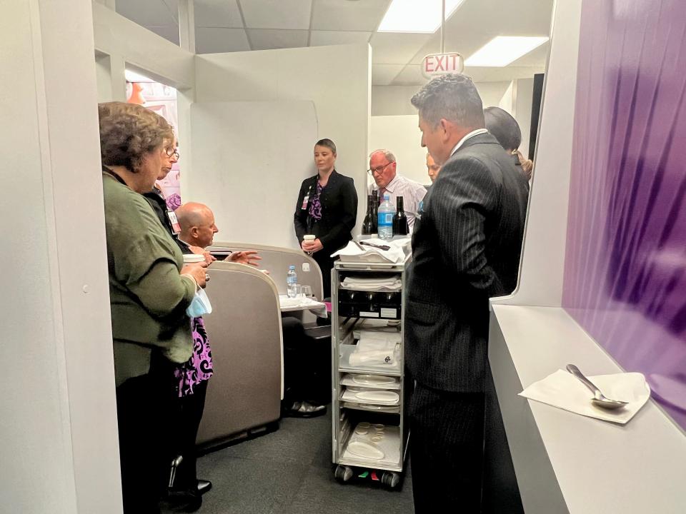 Flight attendant training — Air New Zealand's Academy of Learning in Auckland.