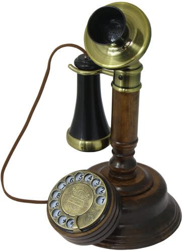 Opis 1921 The Classic Candlestick Rotary Telephone