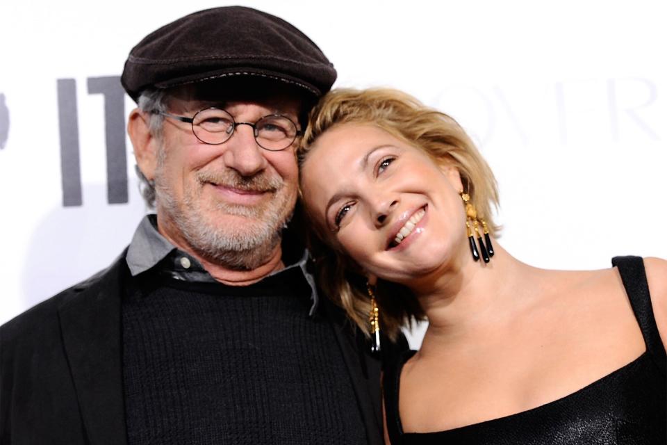 Steven Spielberg and Drew Barrymore