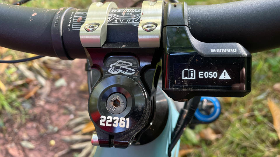 E-MTB display showing an error code