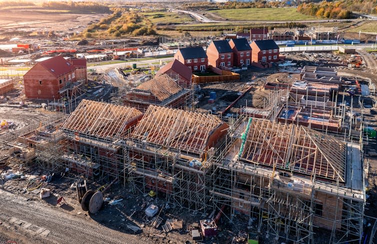 Housing construction site.