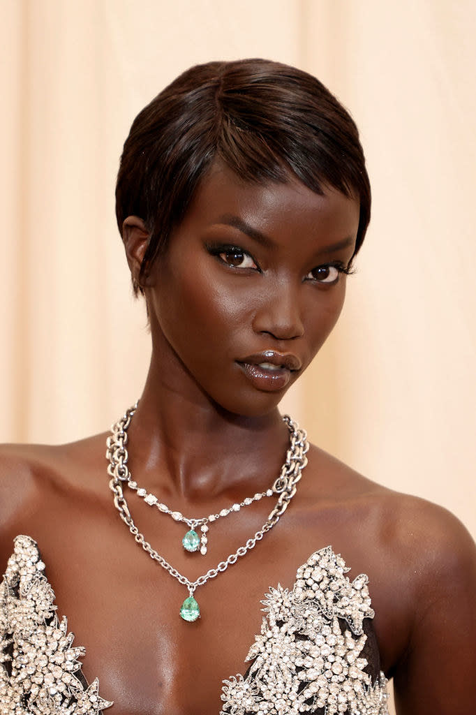The South Sudanese model first rose to fame when a photo of her during Howard University's homecoming week went viral in 2017. Simply breathtaking, her Josephine Baker tribute is what you'll see in the dictionary when you look up such words as 