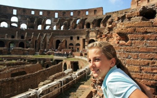 girl at colosseum - Getty