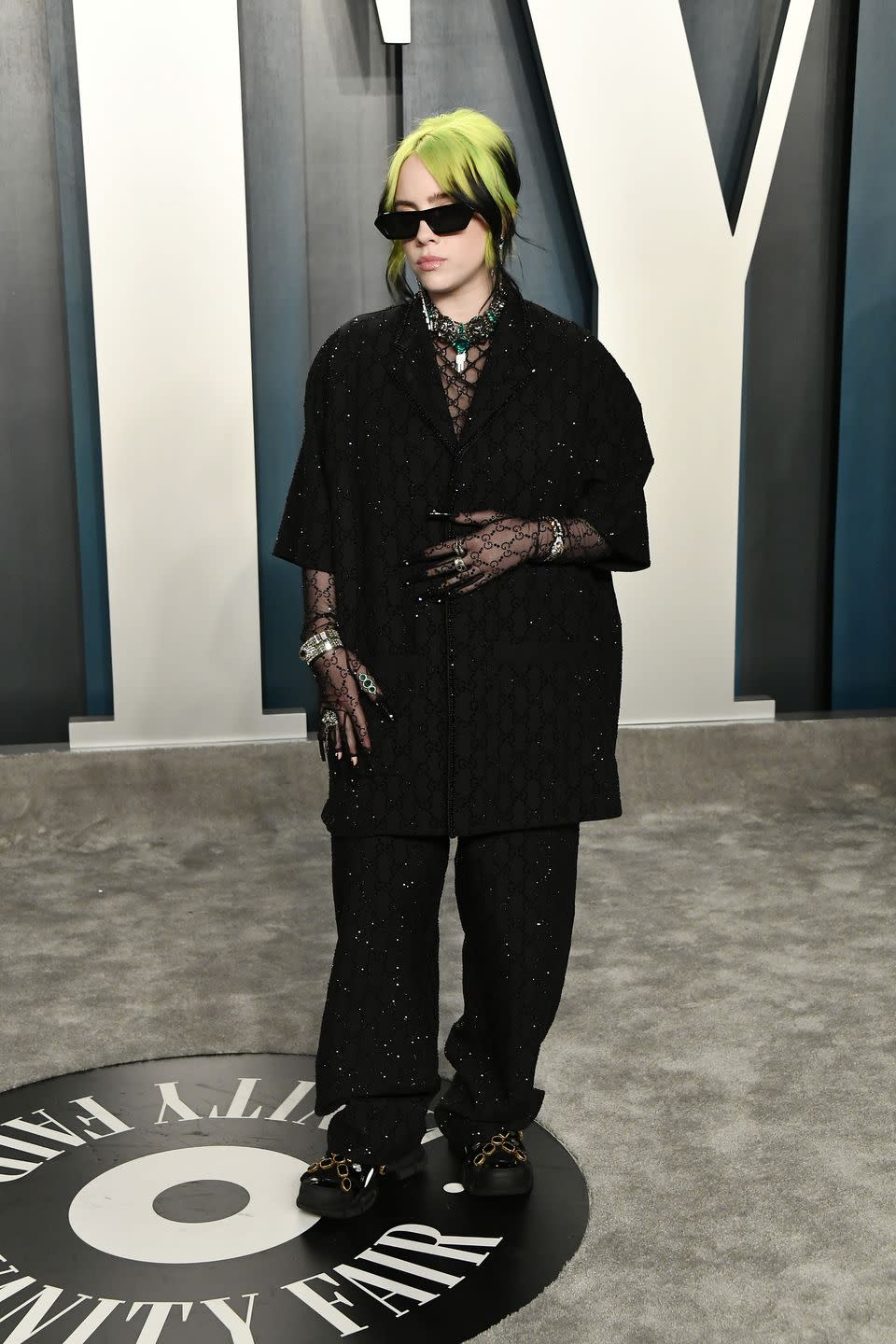 <p>Billie Eilish at the Vanity Fair Oscars afterparty.</p>