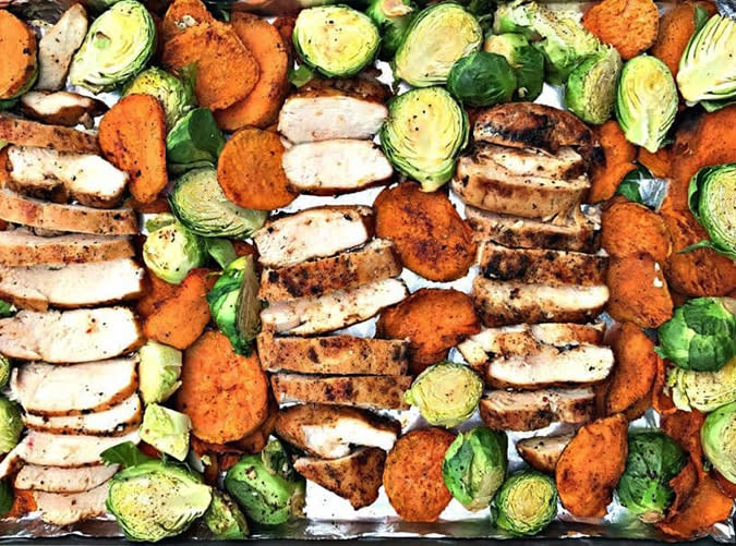 Sheet-Pan Chicken and Sweet Potatoes