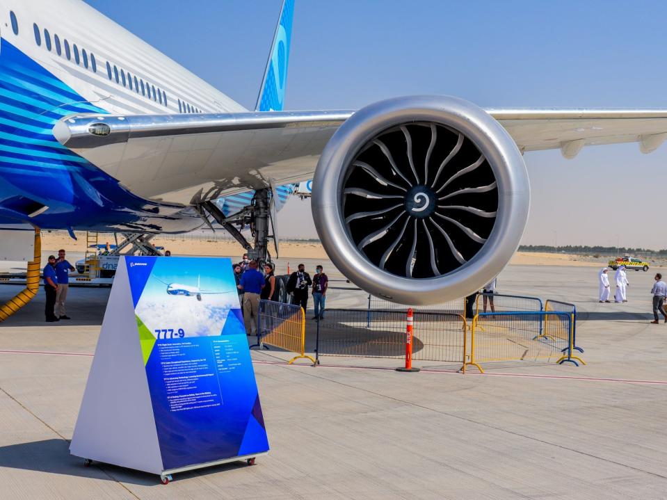 Boeing 777X at Dubai Airshow 2021