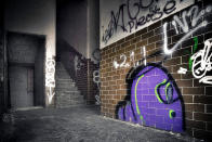 <p>One of the hallways in Rauceby, an abandoned mental asylum in Lincolnshire. (Photo: Simon Robson/Caters News) </p>