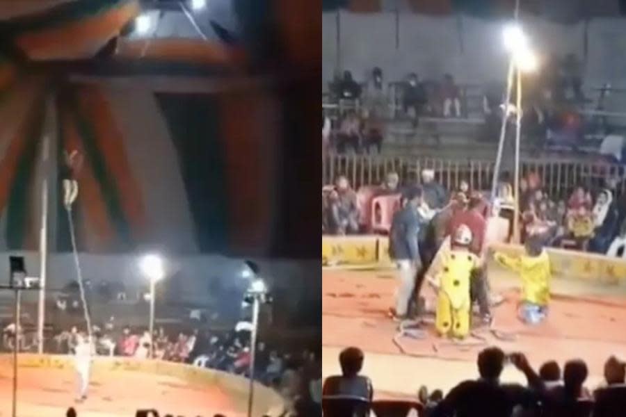 ¡Tragedia frente al público! Acróbata de circo muere ahorcada en pleno show 