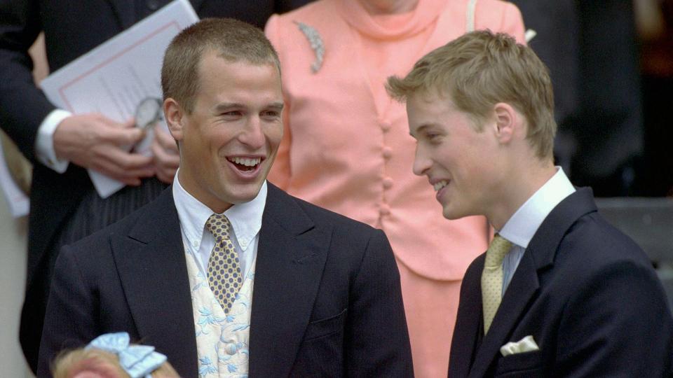 William and Peter Phillips at Queen Mother's 100th birthday celebrations